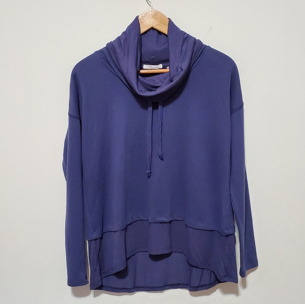 89th & Madison | Blue Cowl Deck Sweater
